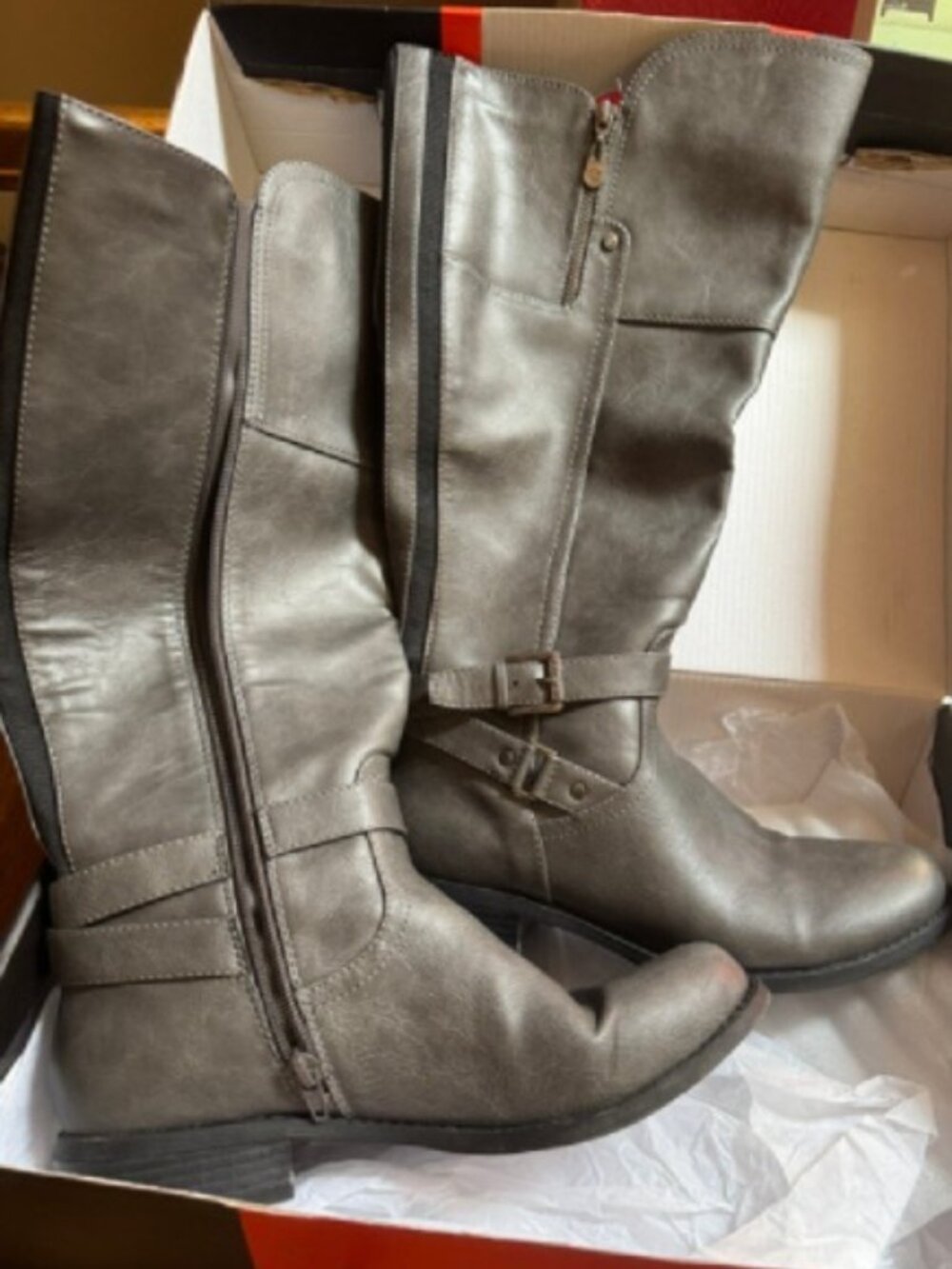 Guess Brand Tall Dark Gray Boots 10M